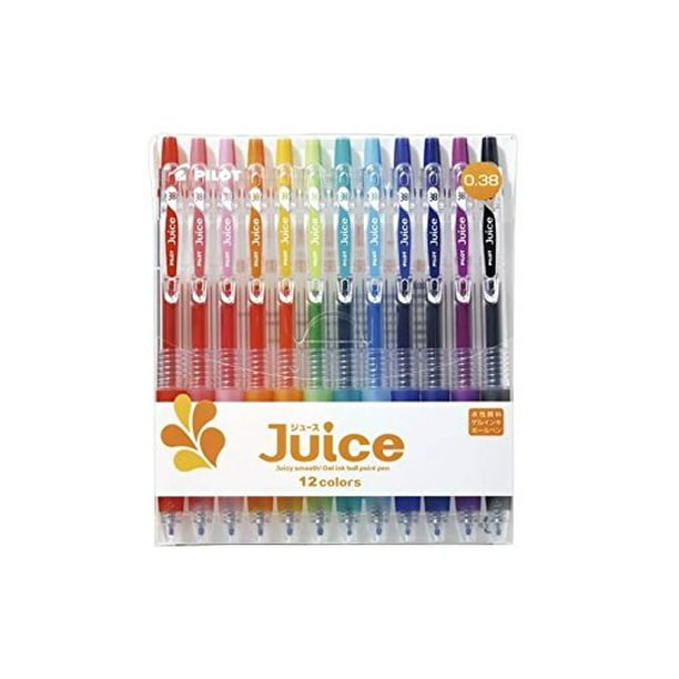 12 Colors Pack Pilot retractbable Juice 0.38mm gel ink/ball point pen